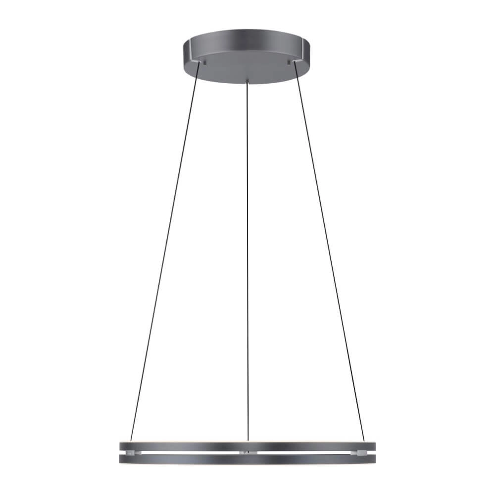 Sleek hanging lamp Pure E-Loop gray Ø 70cm Paul Neuhaus 4012248372289