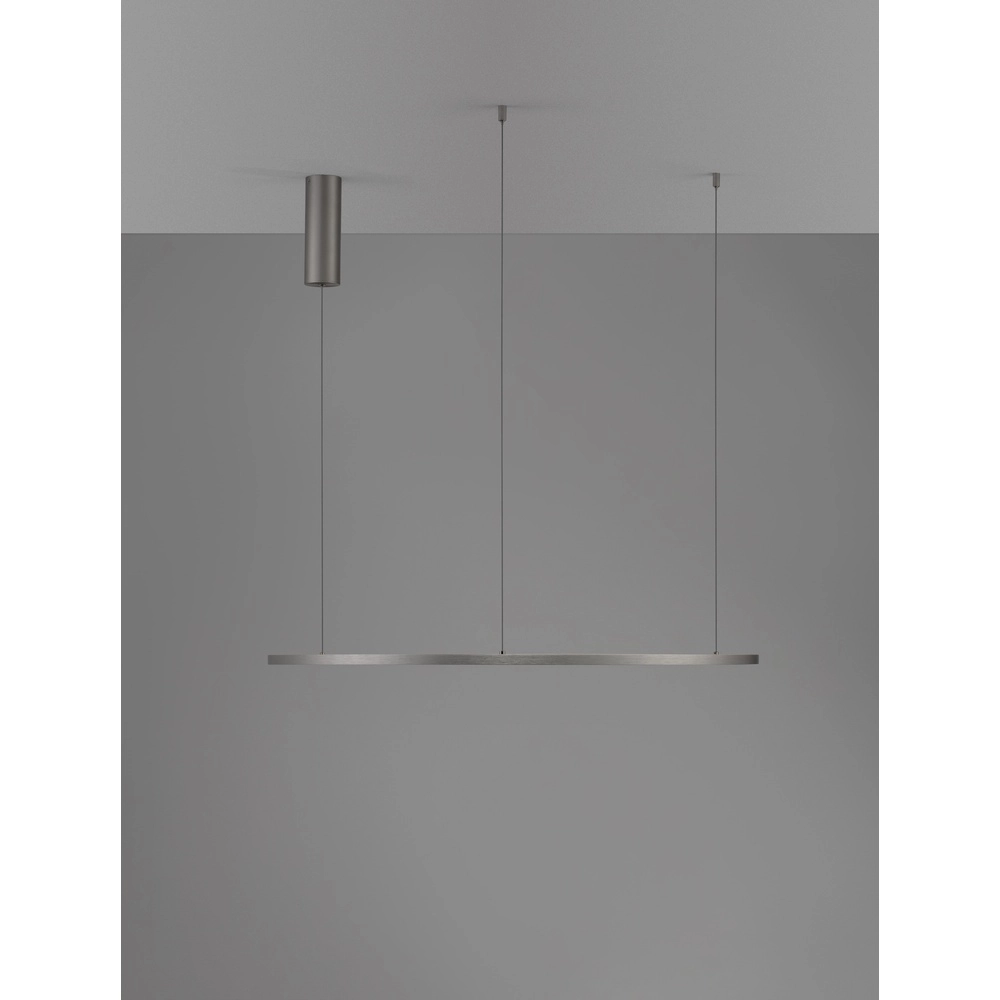 Round pendant lamp Tarquin silver grey Ø 80cm Lyora 5212017438324