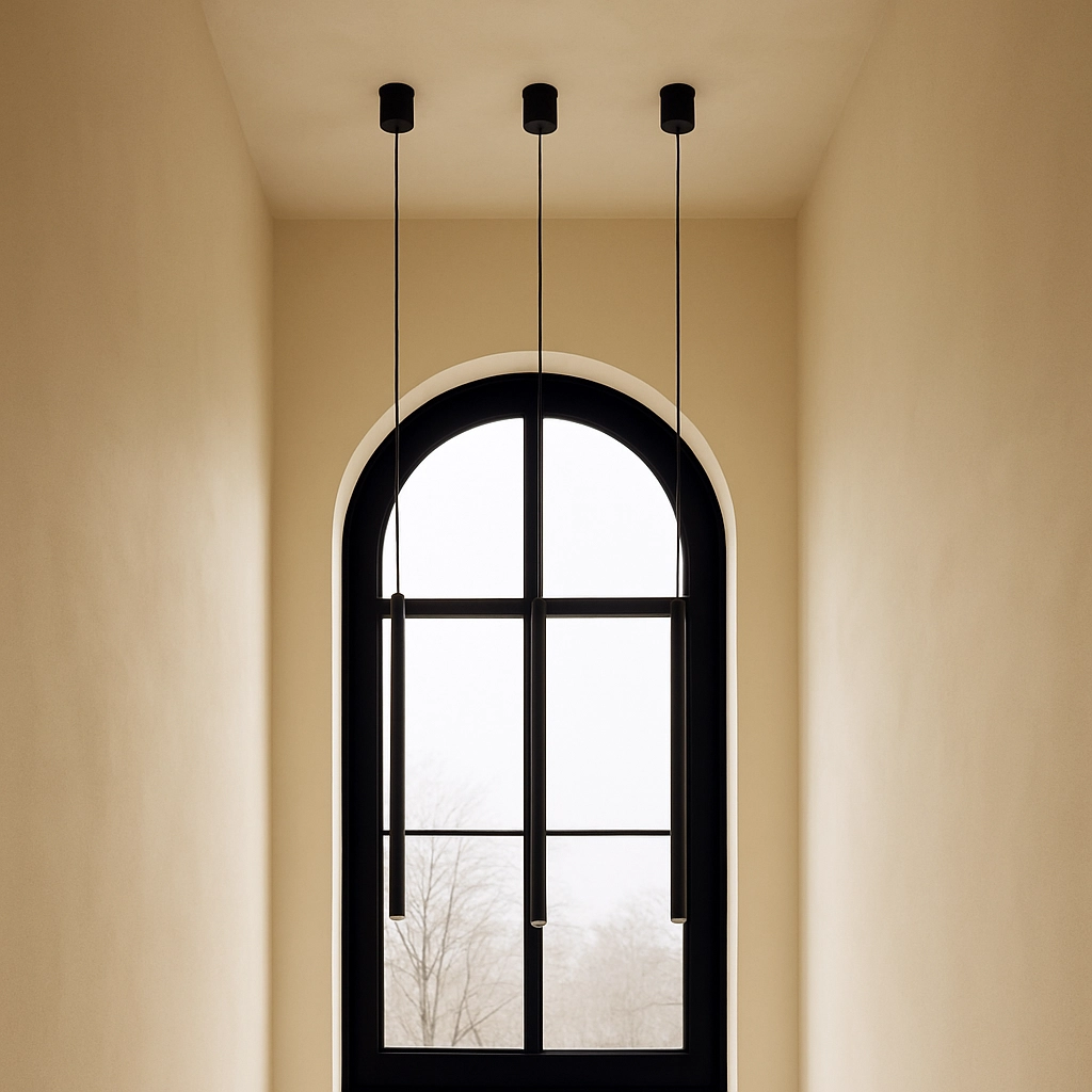 Slim pendant lamp Laser L 2.5cm black Lyora 5903139843393
