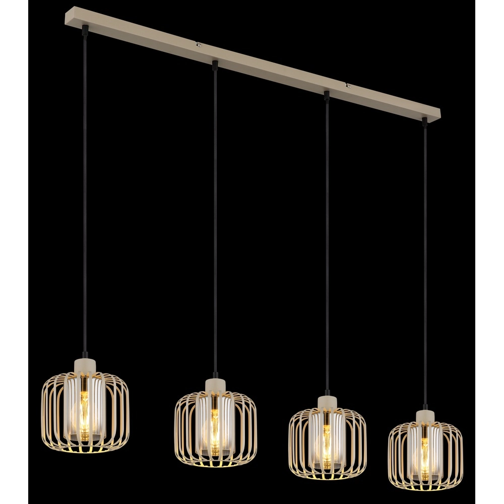 4-light pendant lamp Alfred sand brown Globo 9007371533619