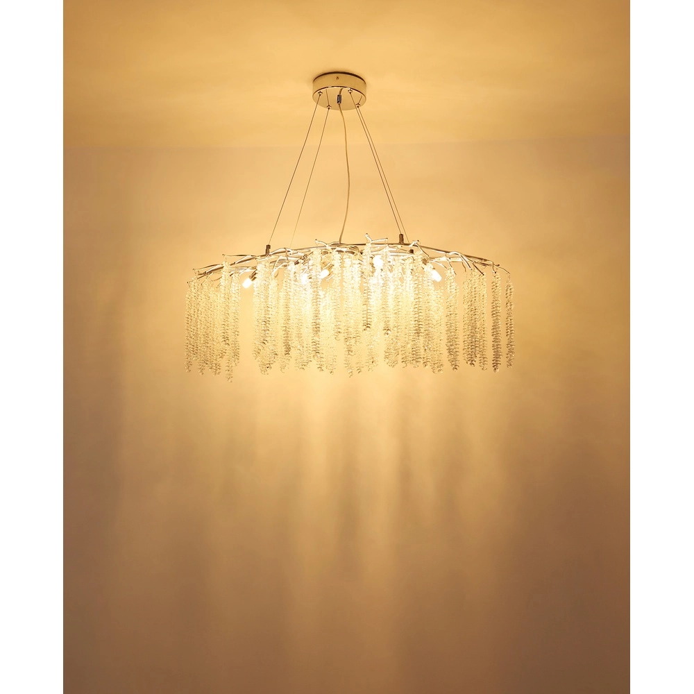 Pendant lamp Laverne chrome oval Globo 9007371578153