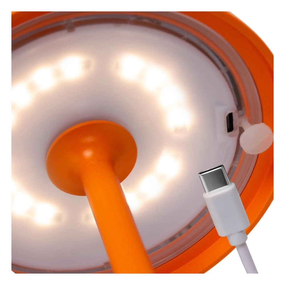 Rechargeable table lamp Joy IP54 orange Lucide 5411212151988