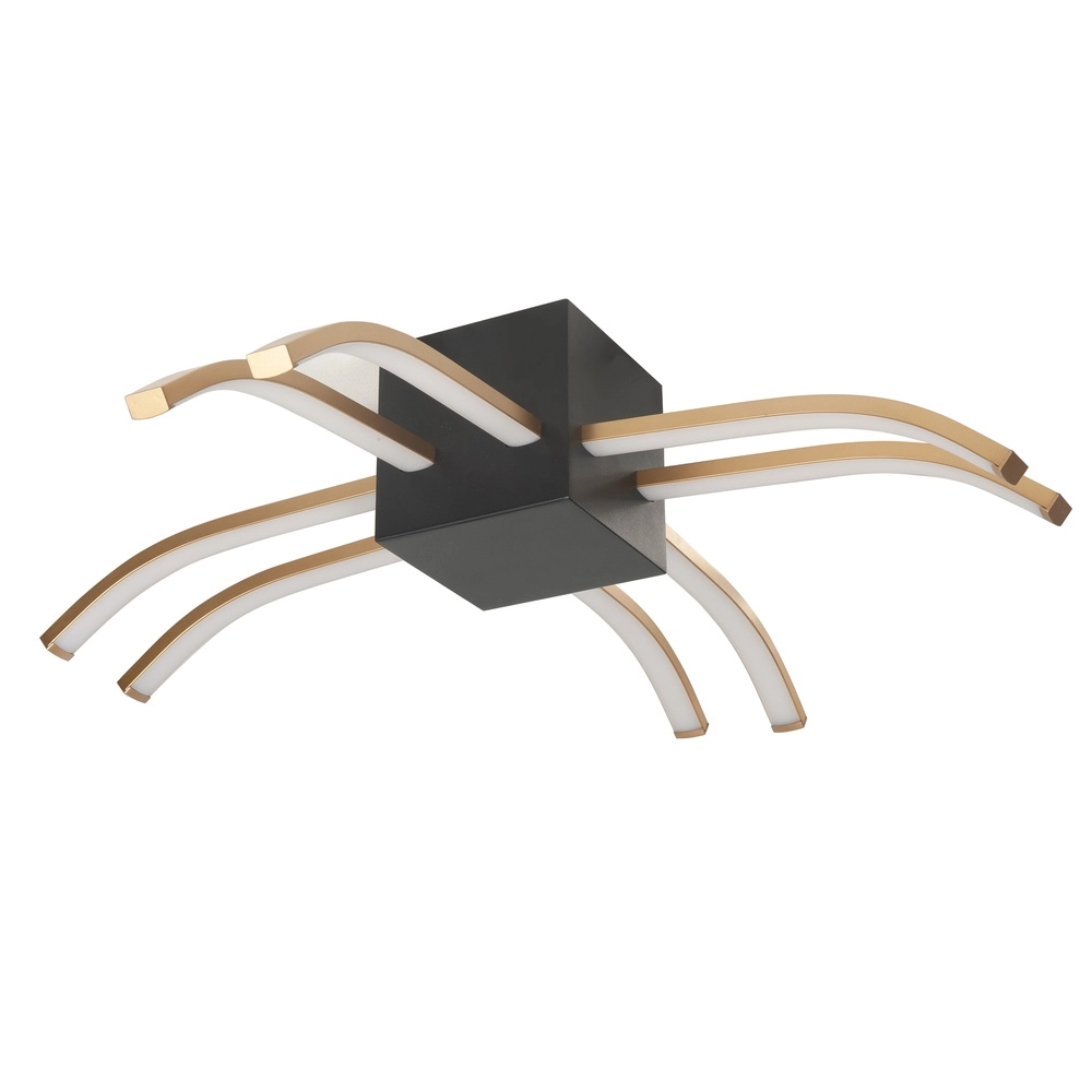 Design ceiling lamp Spider black with gold