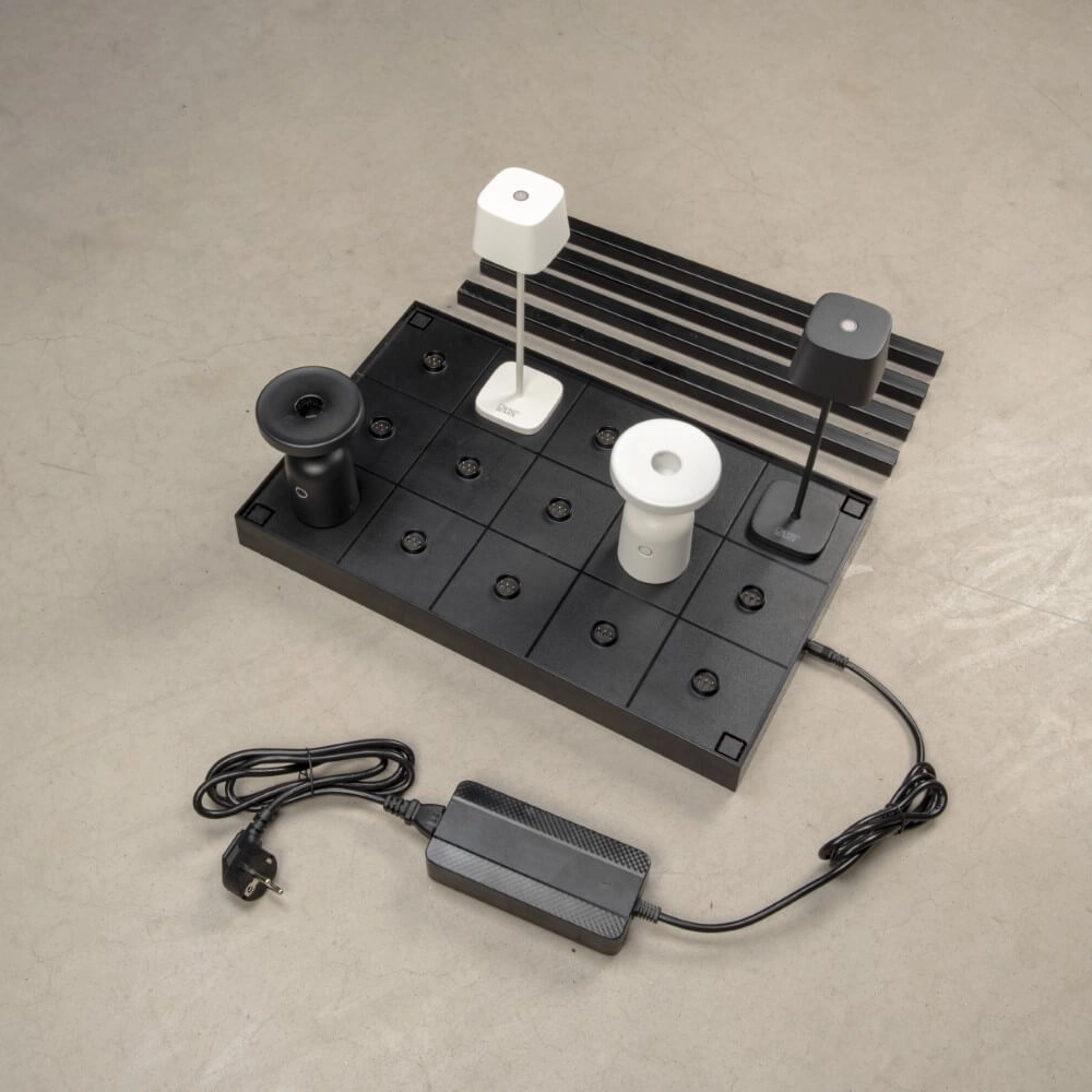 Black Oplaadpaneel for 15 table lamps KonstSmide 7318307836752