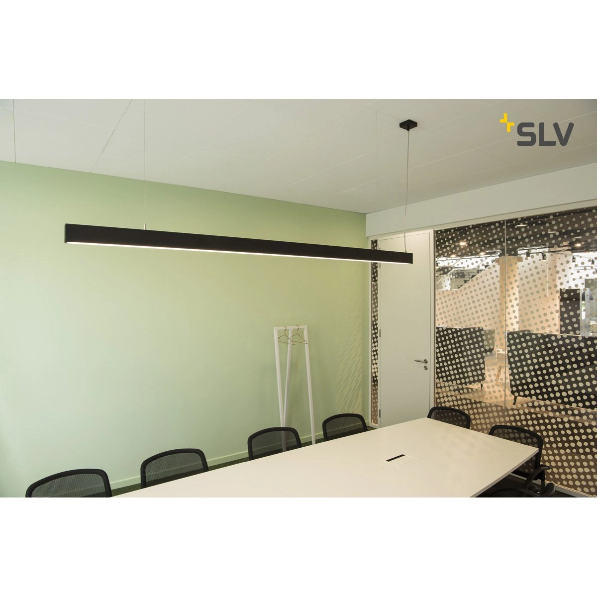 Office hanging lamp Glenos 4000K 200cm black SLV 4024163197038