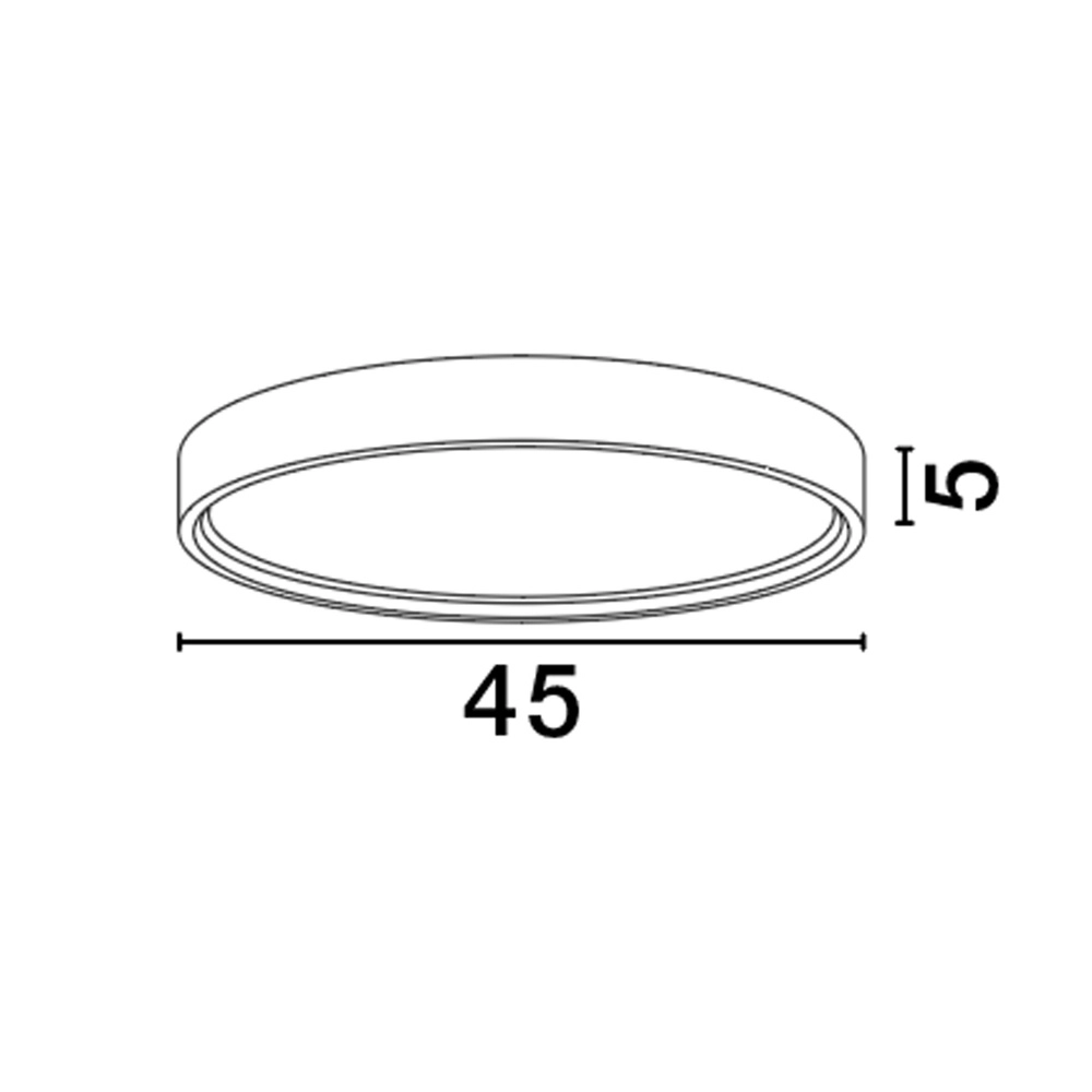 Round ceiling lamp Olaf black Ø 45cm Lyora 5212017431752