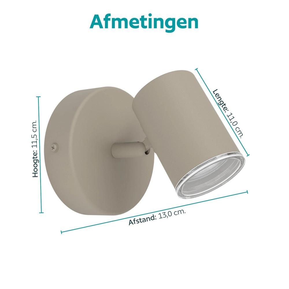 Surface-mounted spot Consuma 1 only sand brown Eglo 9008606397266