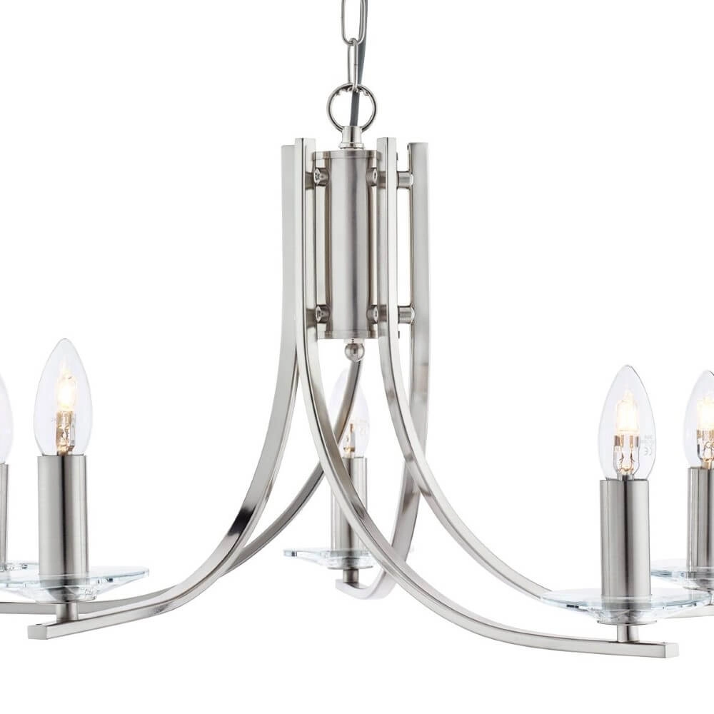 Chrome pendant lamp Ascona Ø 62cm Searchlight 5053423049915