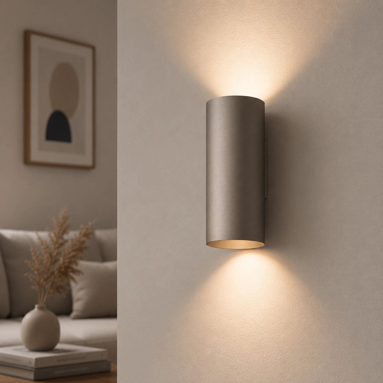 Design surface-mounted spotlight Roulo Champagne Up & Down