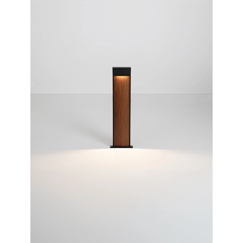 Design garden lamp Noray black with wood 78cm - 2700K Lyora 5212063504332