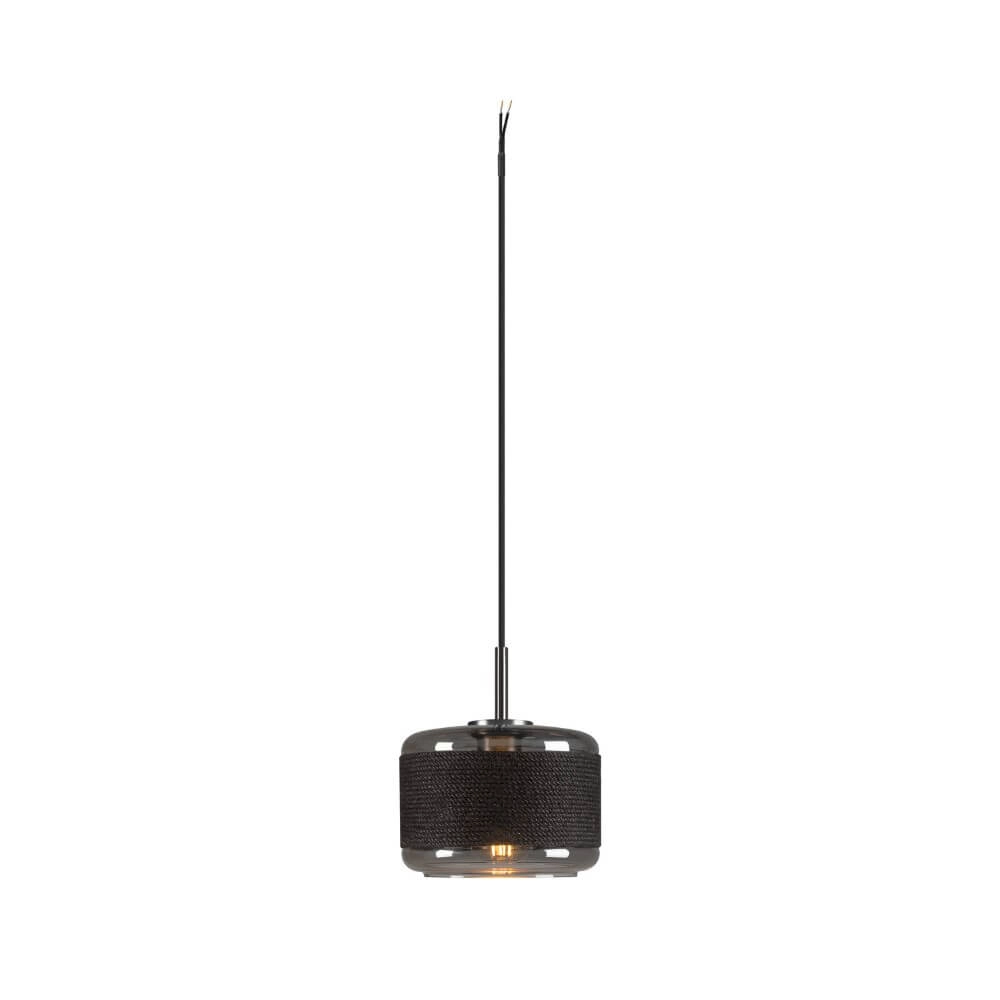 Pendant lamp Pantilo Rope 19 smoke glass - Ø 18.5cm