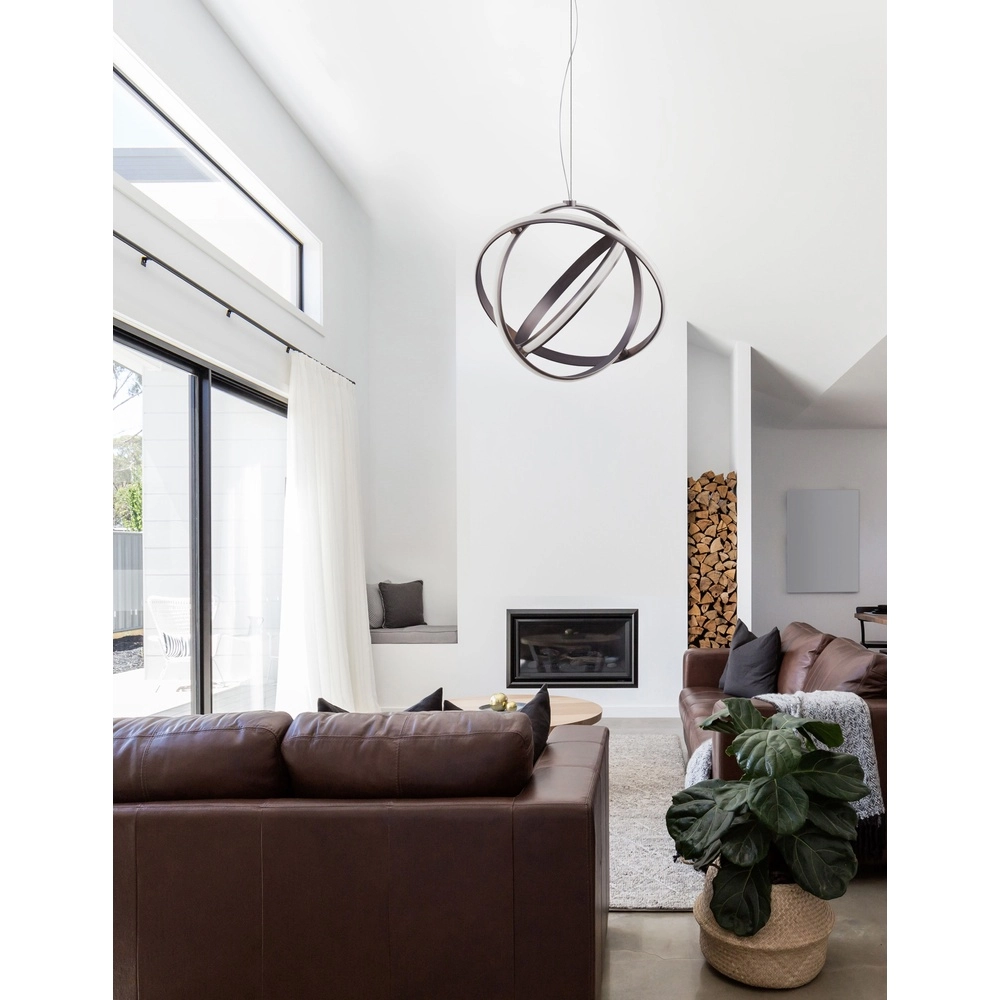 Pendant lamp Pertone S Ø 50cm black with purple glow