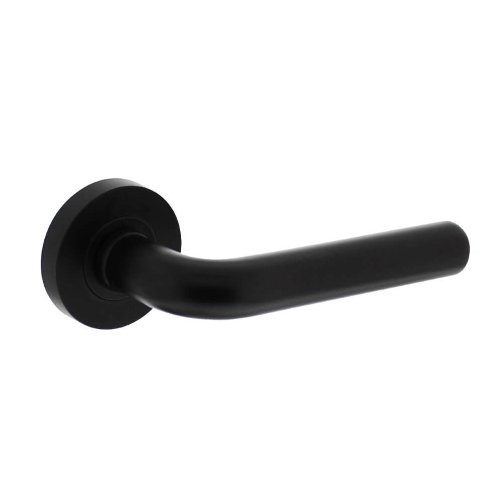 Door handle Agatha on rosette black