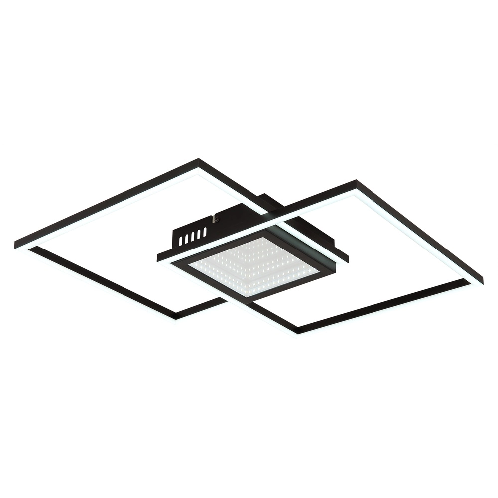 Modern ceiling lamp Saunders black square Globo 9007371475353