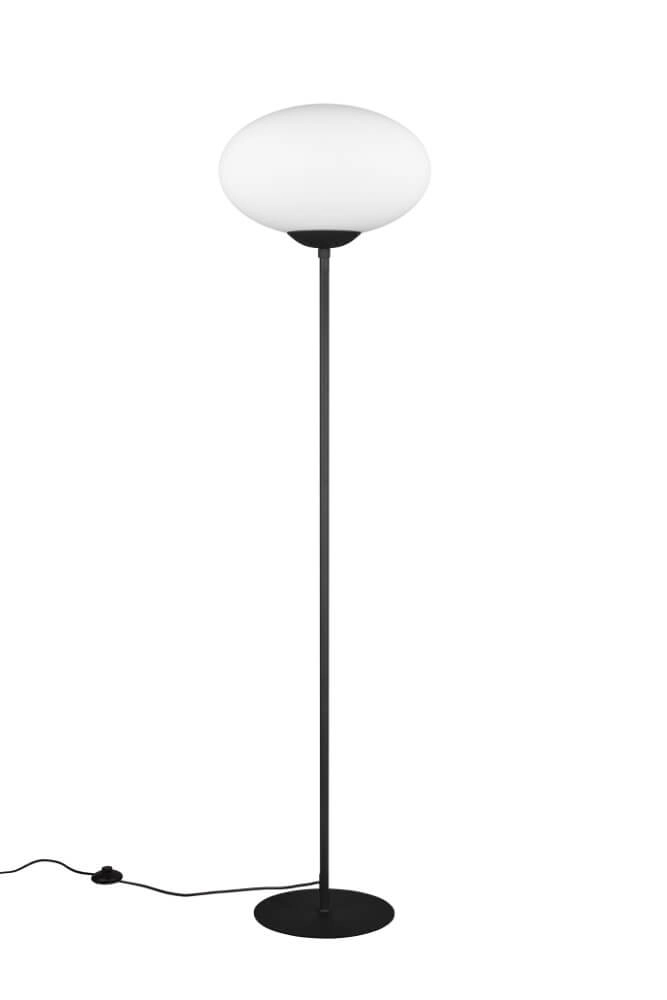 Floor lamp Fomento Ø 40cm - black with white glass Trio 4017807616149