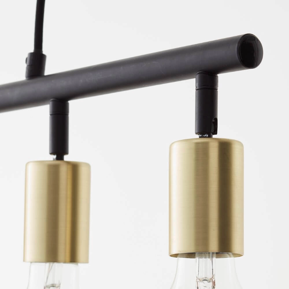 5-light pendant lamp Tiffany black with gold Brilliant 4004353406416
