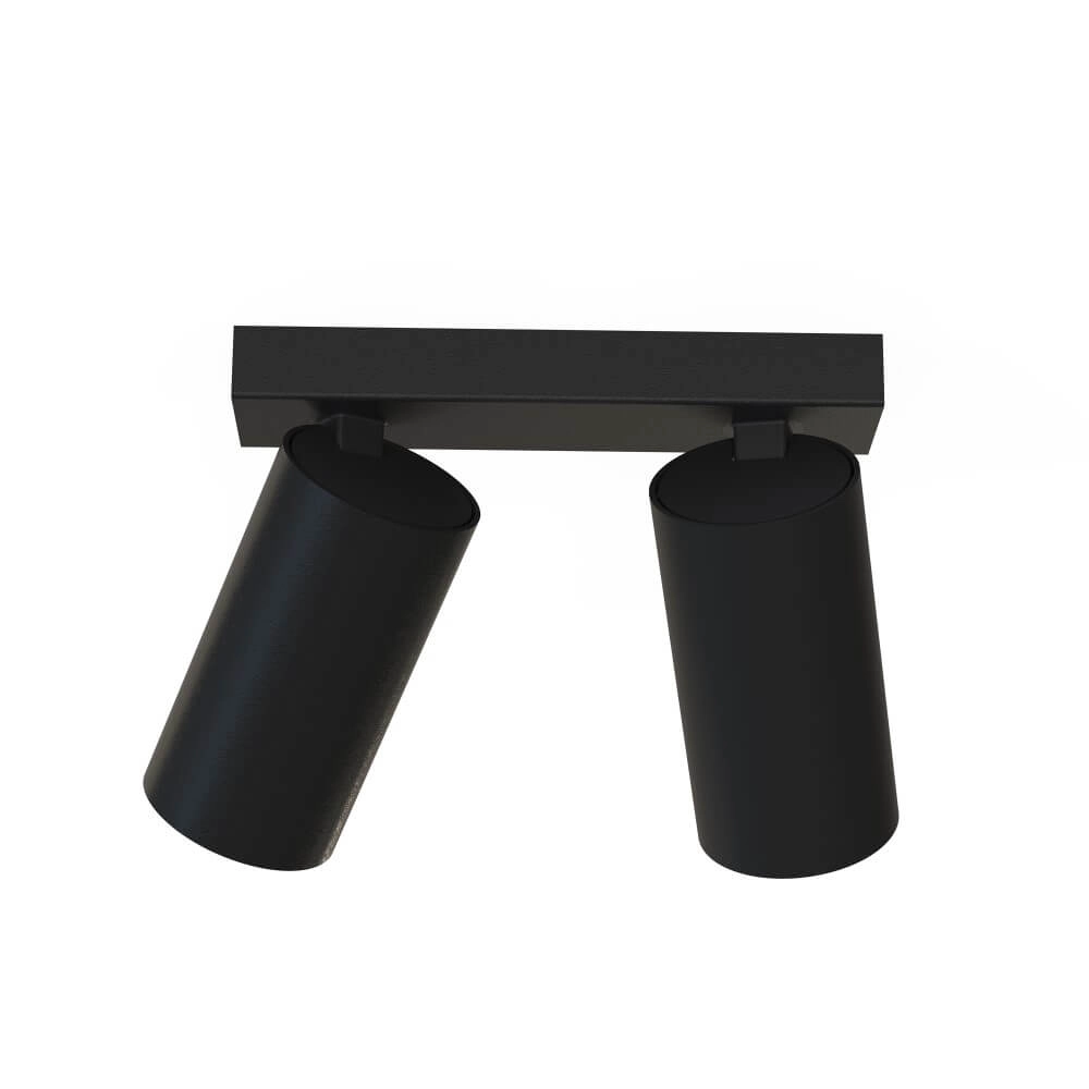 2-light surface-mounted spotlight Mono black with gold Lyora 5903139776691