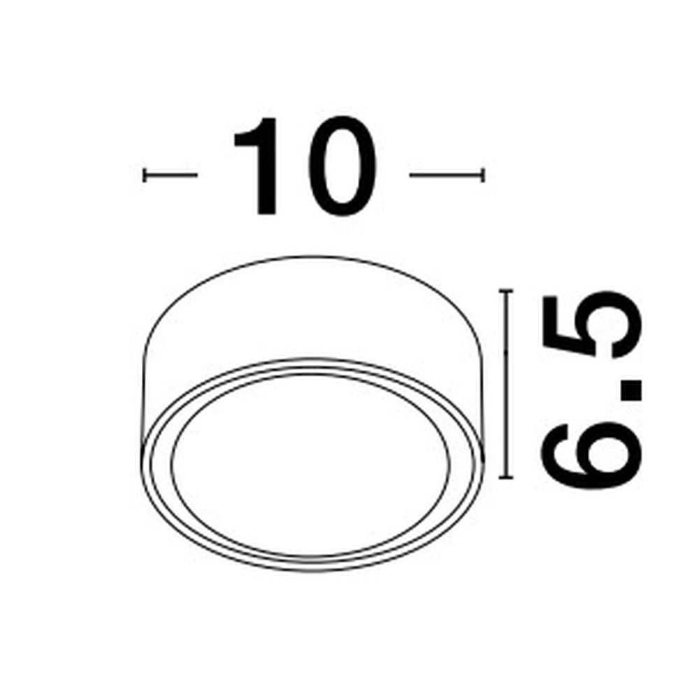 Round ceiling lamp Focus Ø 10cm grey Lyora 5212017444929