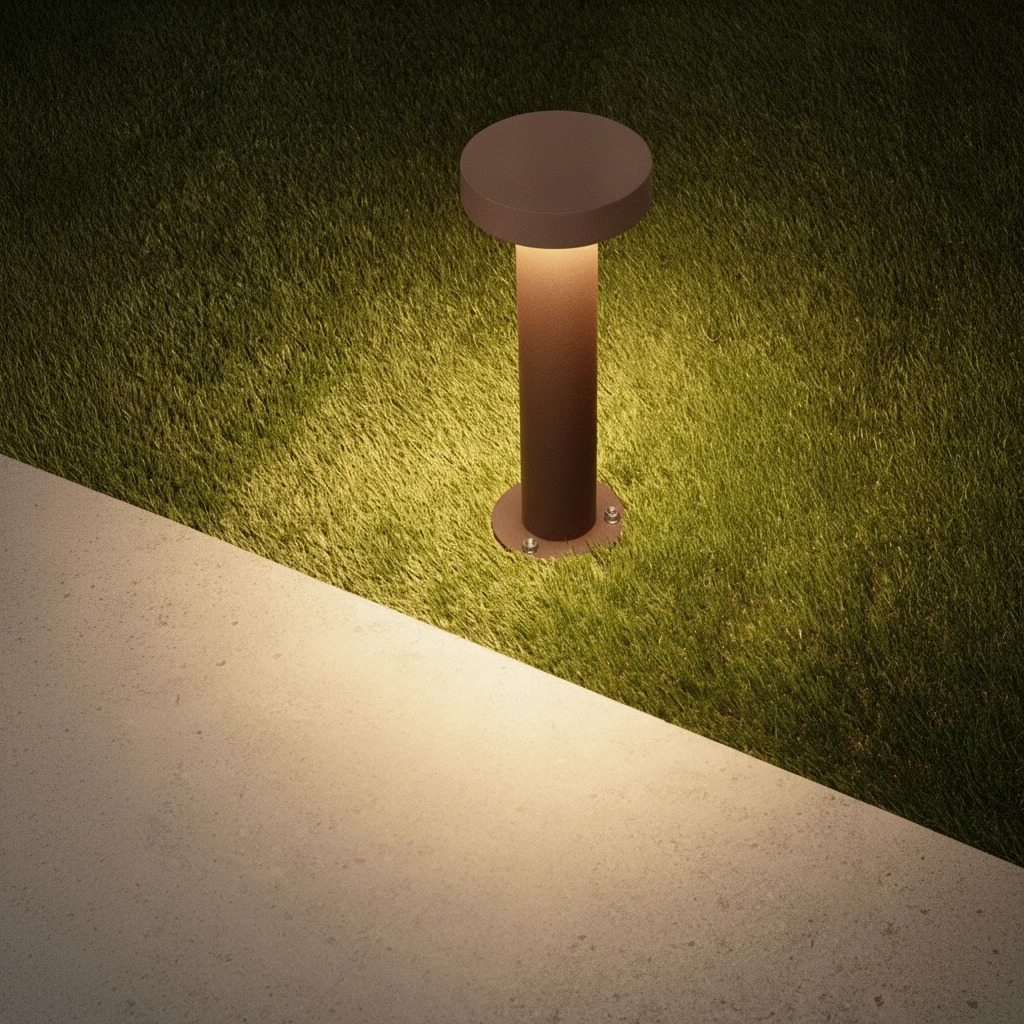 Desing garden lamp Gong rust brown 30cm - 3000K