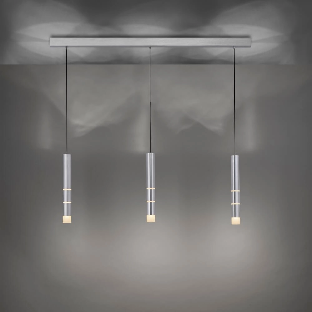 Aluminum hanging lamp Pure Vega 3-light Paul Neuhaus 4012248357590