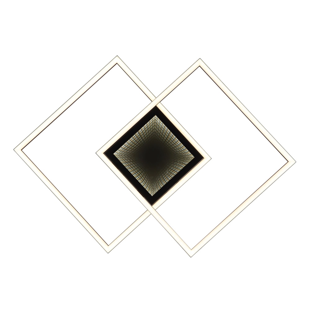 Modern ceiling lamp Saunders black square Globo 9007371475353