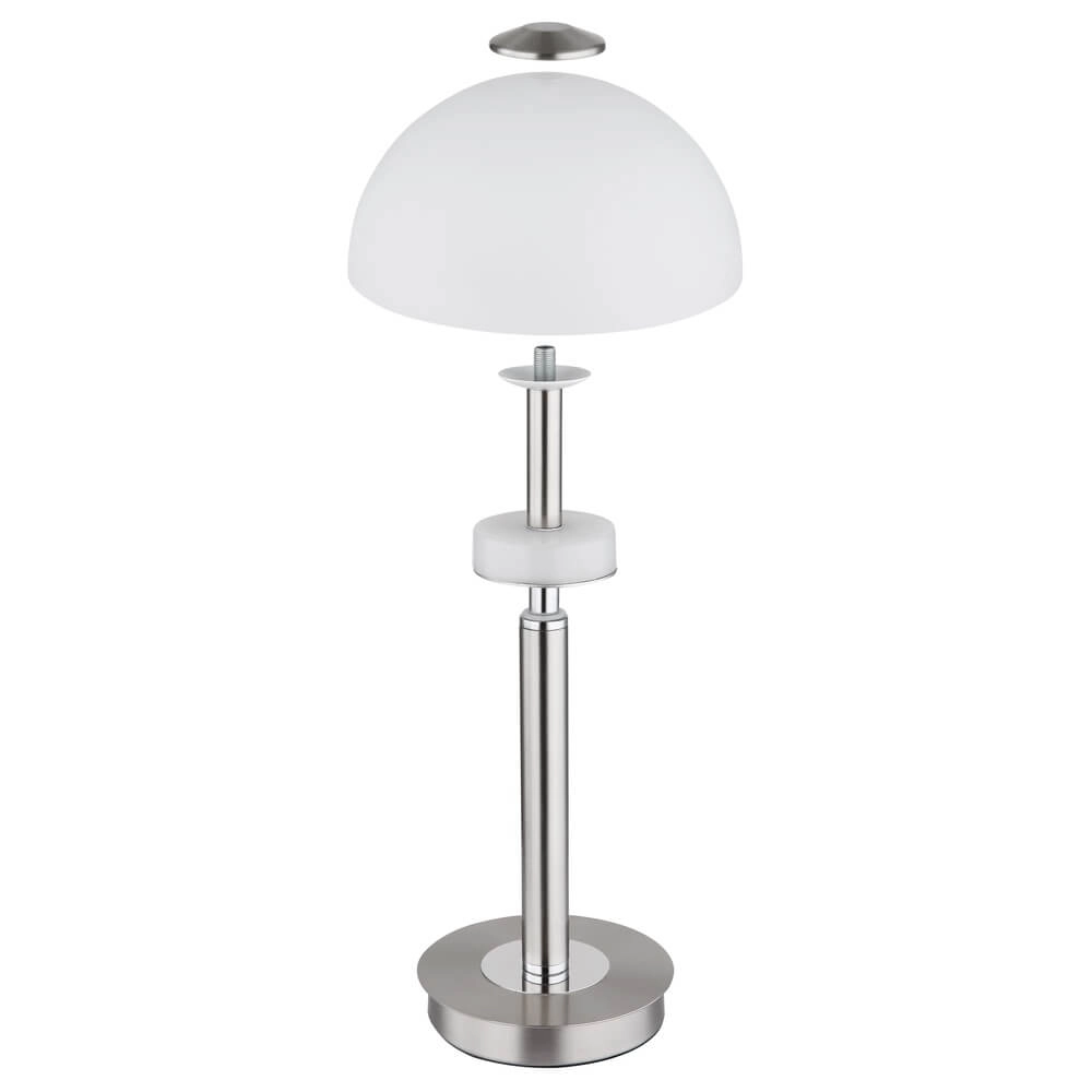 Table lamp Uldin nickel with white glass Globo 9007371446834