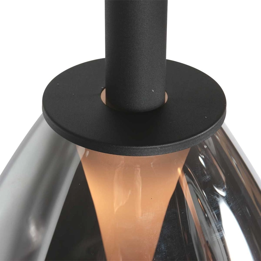 Pendant lamp Glimsy 5-light black round Steinhauer 8712746177961