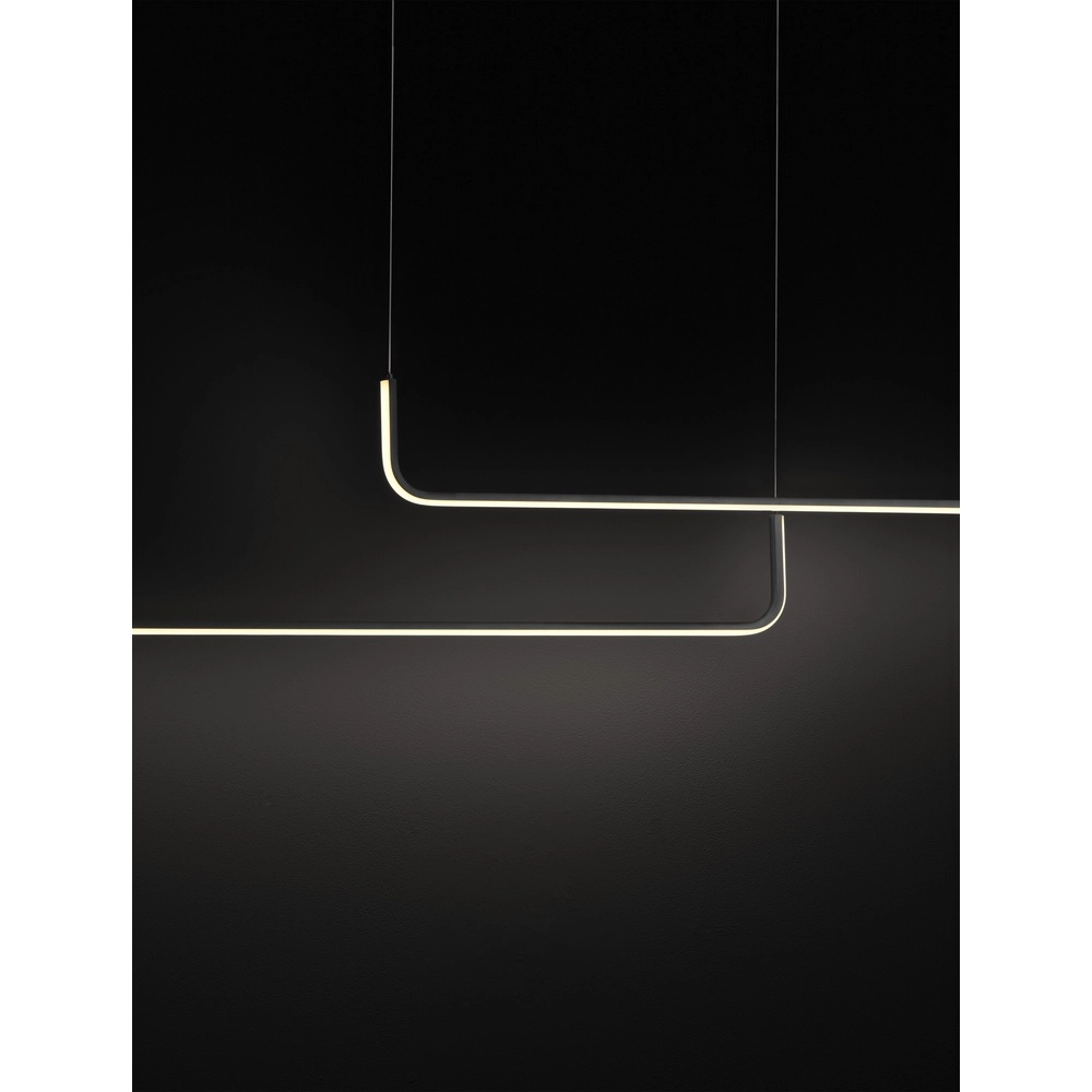 Sleek pendant lamp Strita black double 3000K Lyora 5212017448392