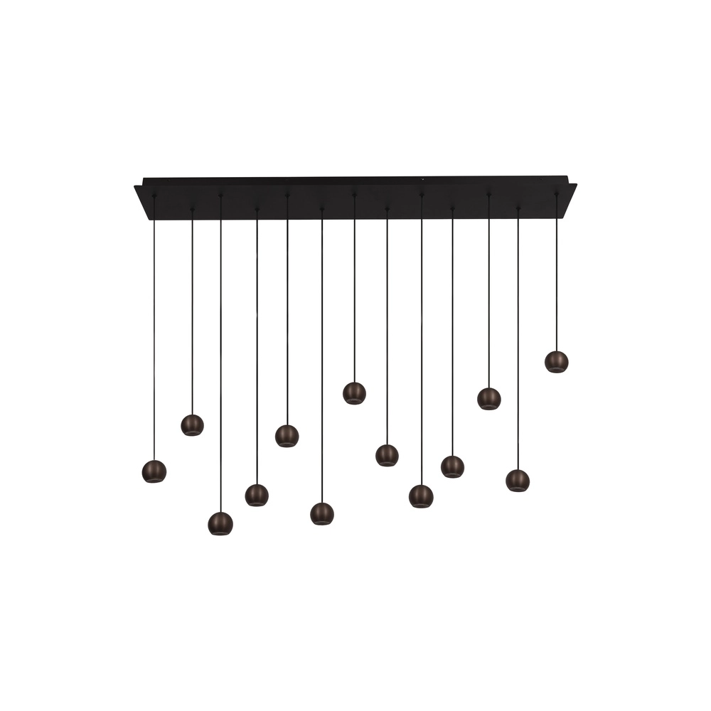Design pendant lamp Montana 13-light coffee brown Premium by Lucide 5411212680150