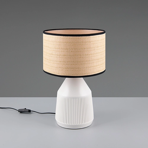 Table lamp Formentera Ø 28cm white Trio 4017807680126