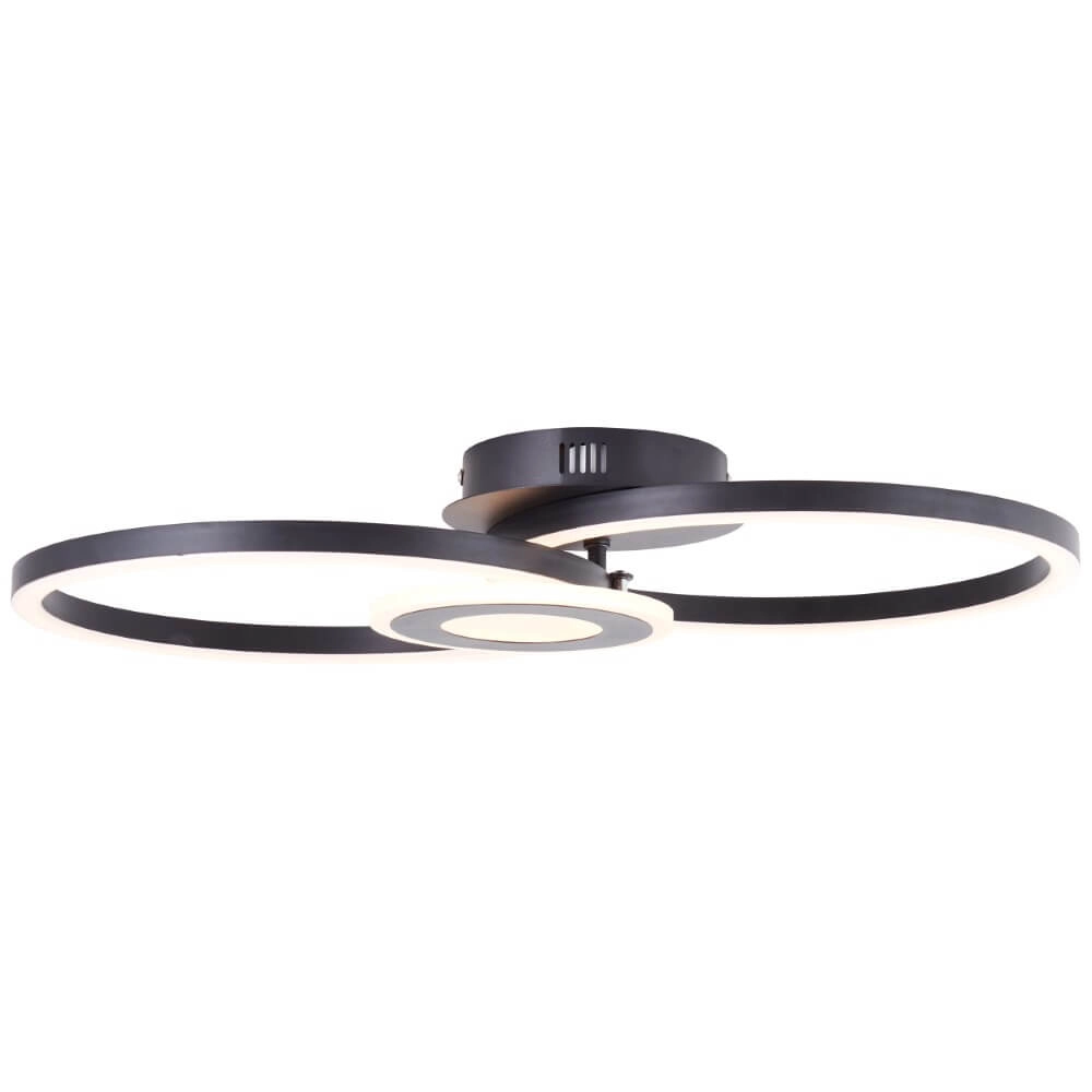 Ceiling lamp Bray Round Black Brilliant 4004353420023