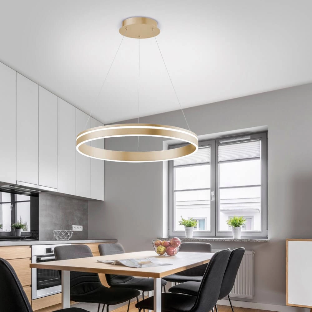 Design pendant lamp Q-Vito Ø 59cm brass Paul Neuhaus 4012248357767
