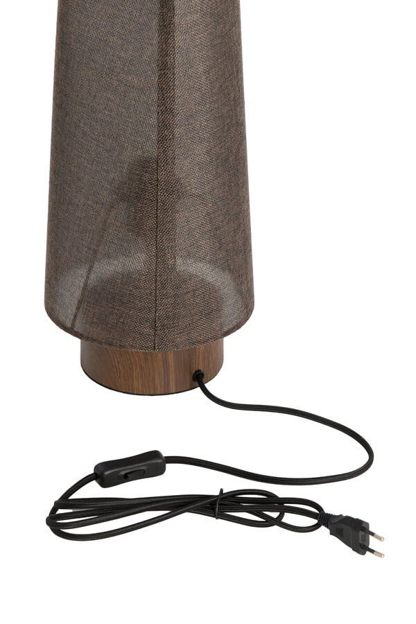 Brown table lamp Howie wood Ø 15cm Light & Living 8717807759391