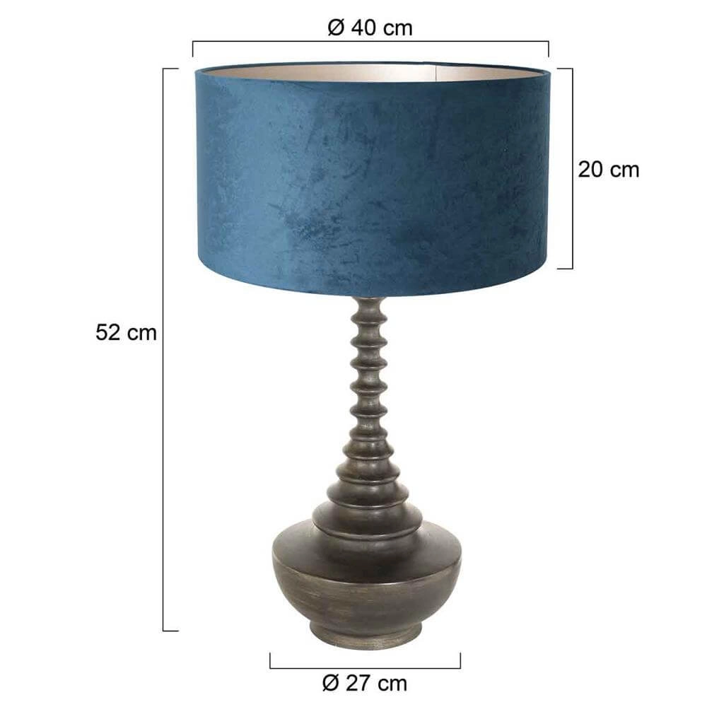 Unique table lamp Bois with blue hood Steinhauer 8712746172621