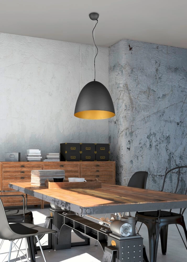 Black pendant lamp Tilda Ø 40cm Trio 4017807522389