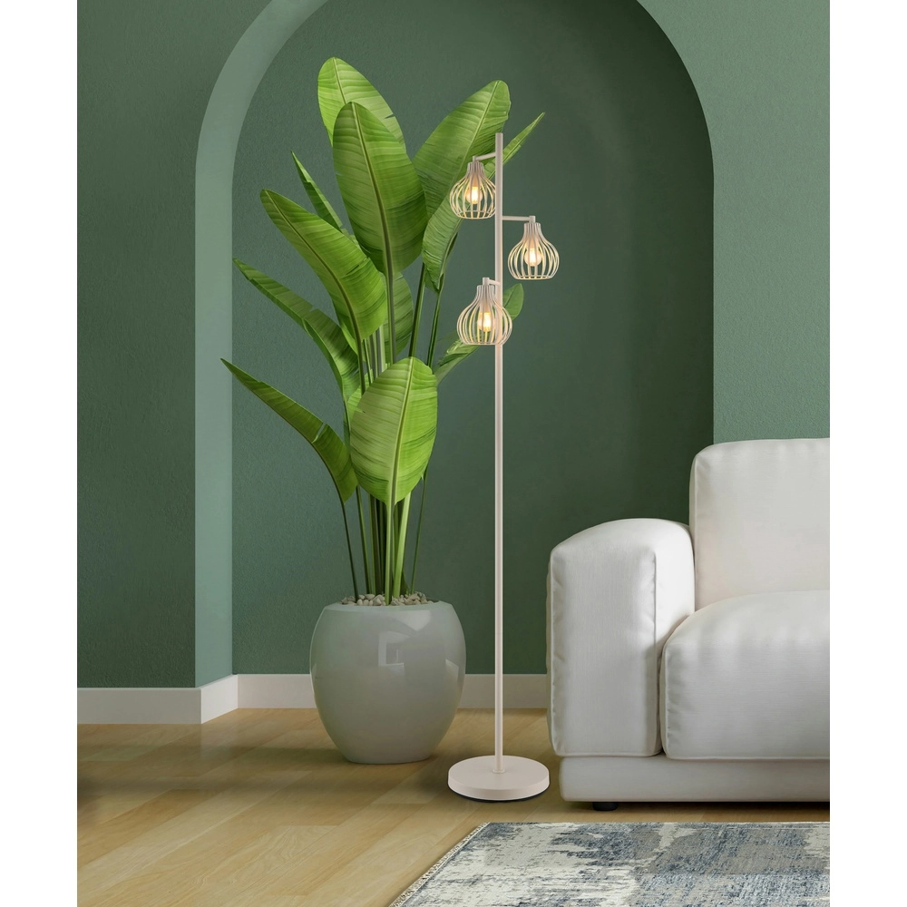 3-light floor lamp Mateo cream Globo 9007371572236