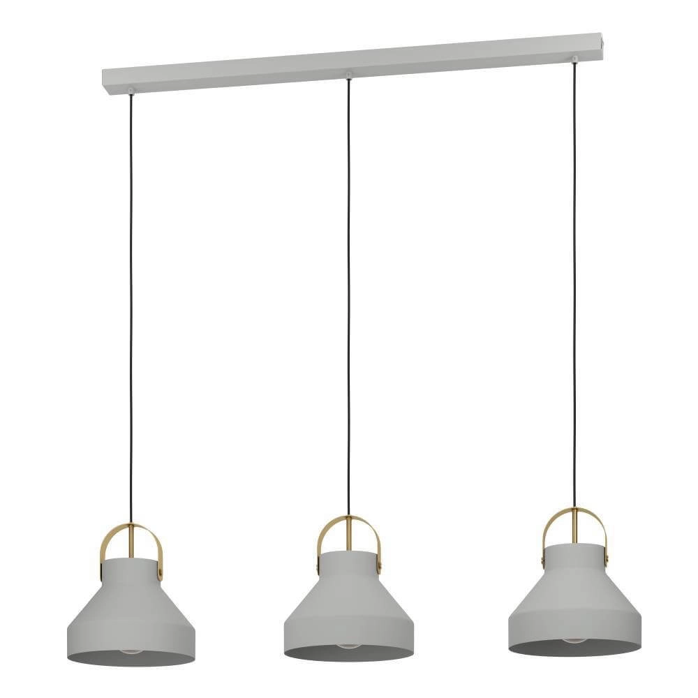Gray 3L hanging lamp Estepona 107cm