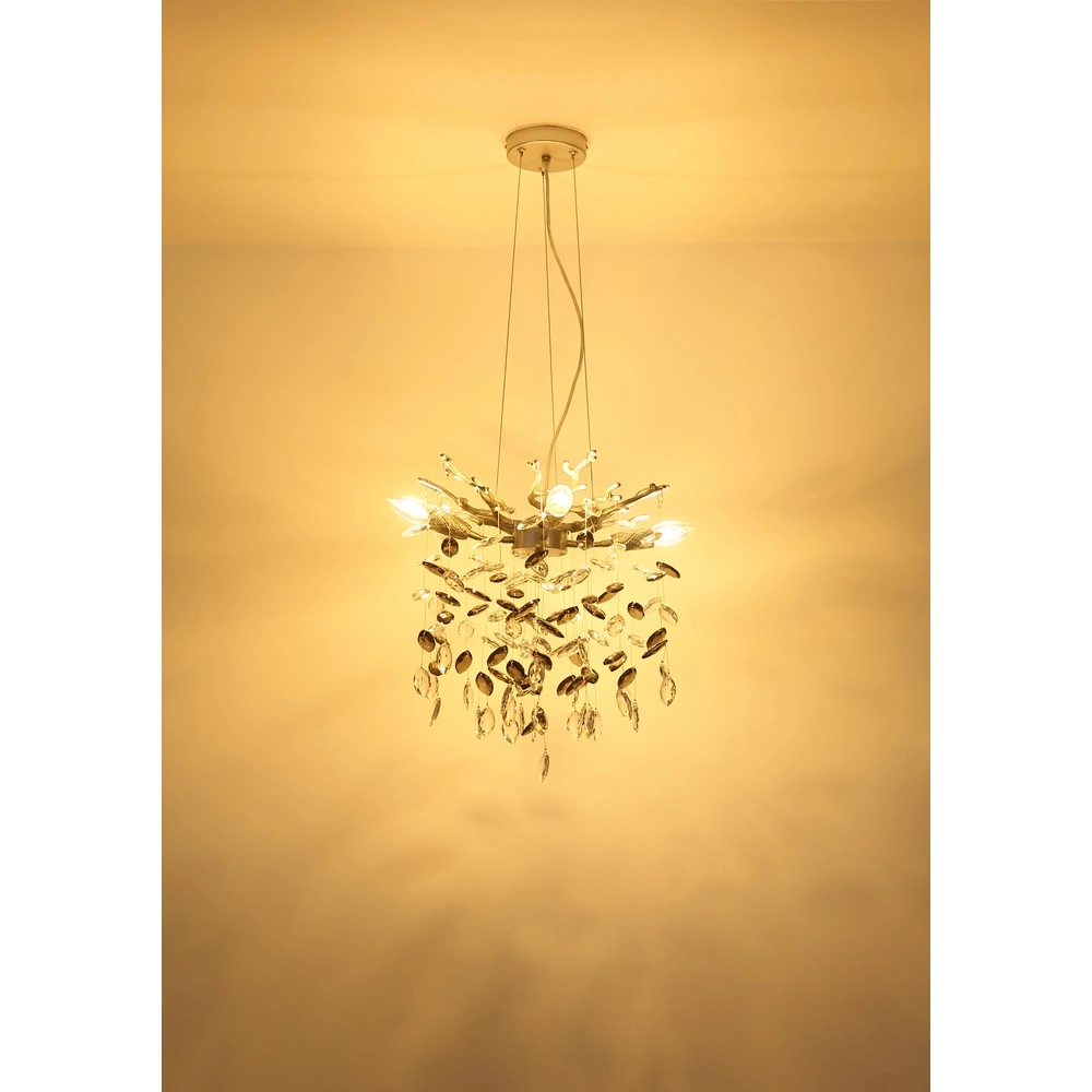 Pendant lamp Queena silver grey Ø 40cm Globo 9007371522675