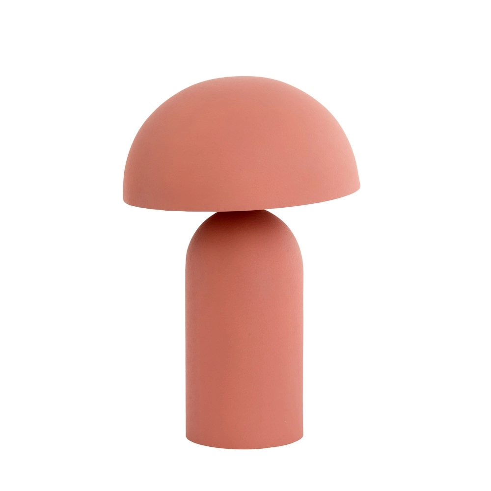 Mushroom table lamp Tolima coral pink - Ø 31cm