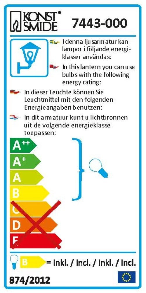 Garden spotlight Amalfi LED KonstSmide 7318307443004