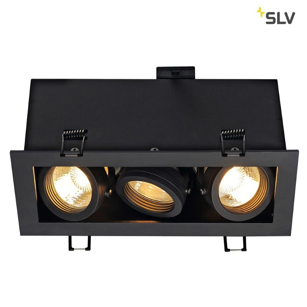 Recessed spotlight Kadux 3 GU10 9cm black SLV 4024163151504