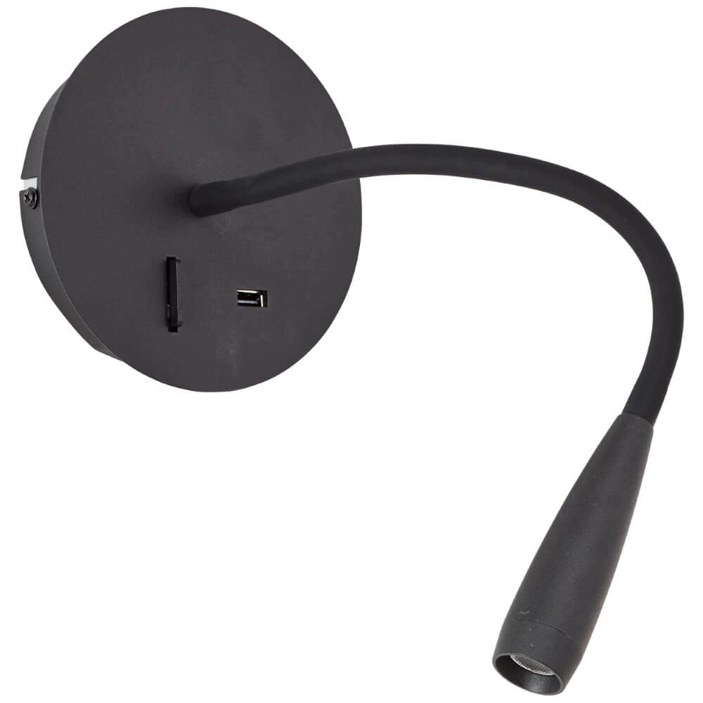 Flexible wall lamp Jutta black