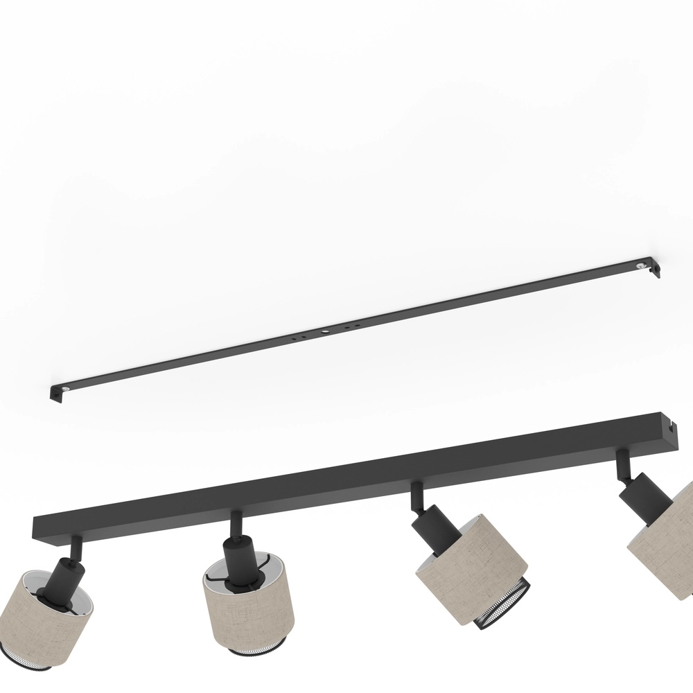 Japandi ceiling lamp Rosley 4L - black with cream Eglo 9002759436599