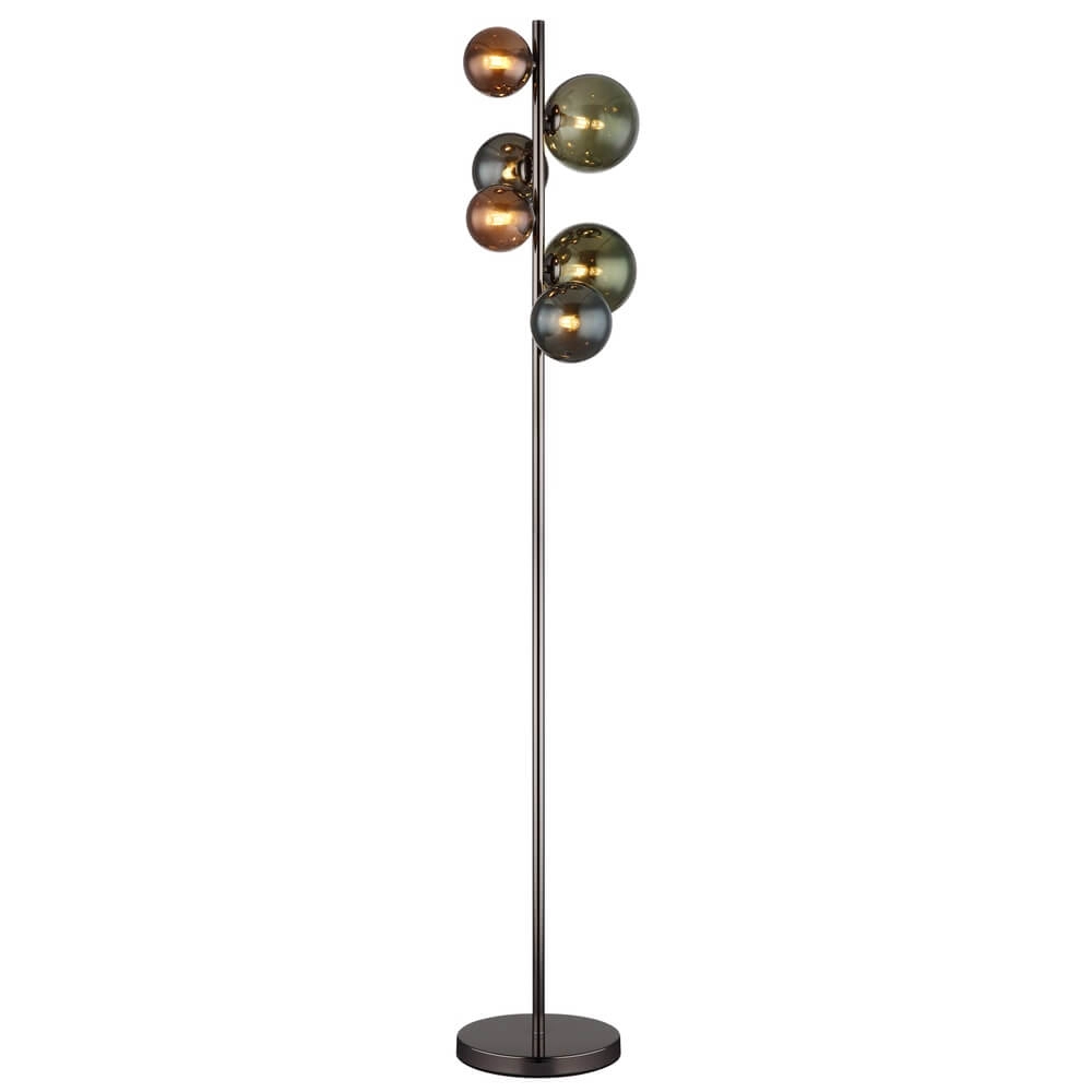 Black floor lamp Riha Coloured glass 6-lights