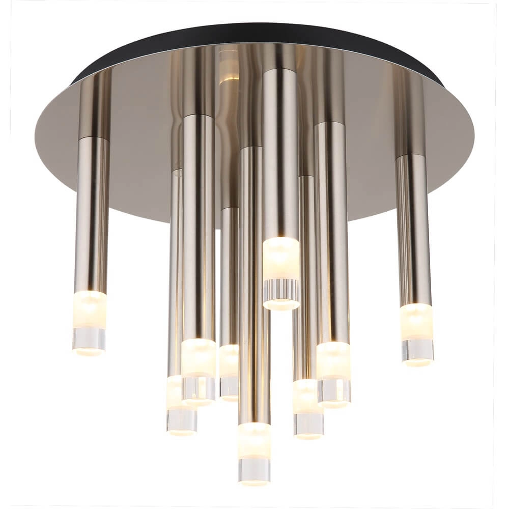 Design pendant lamp Ryan 9-light nickel