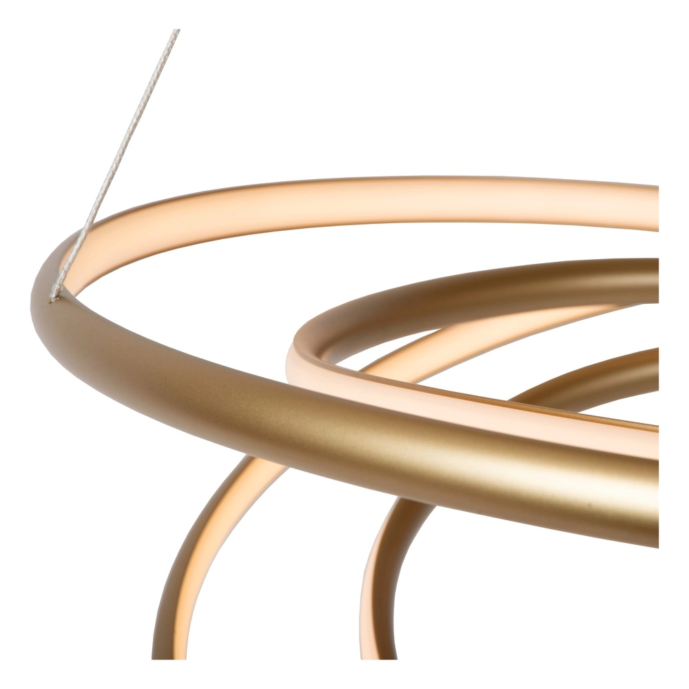 Design pendant lamp Sardana Ø 80cm curl gold Premium by Lucide 5411212520890