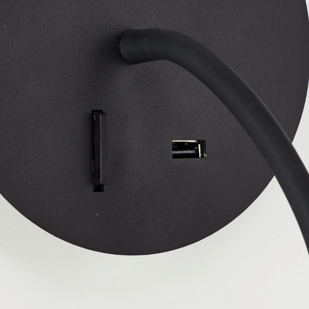 Flexible wall lamp Jutta black Brilliant 4004353425820