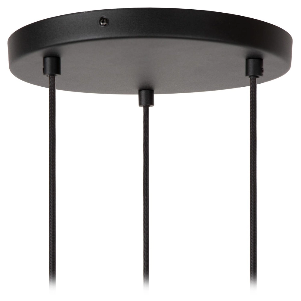 3-light pendant lamp Maya Black Lucide 5411212452580