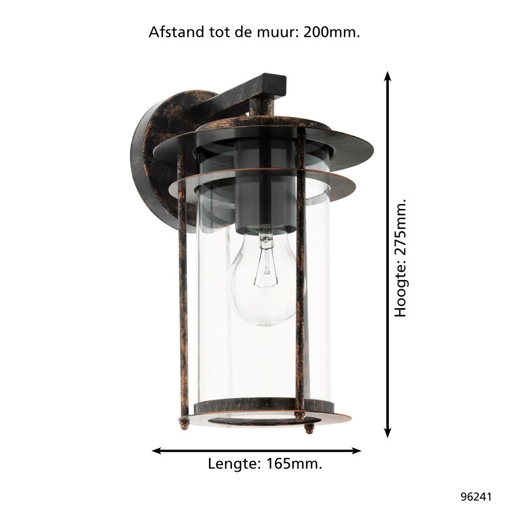 Wall lamp Valdeo brown copper Eglo 9002759962418