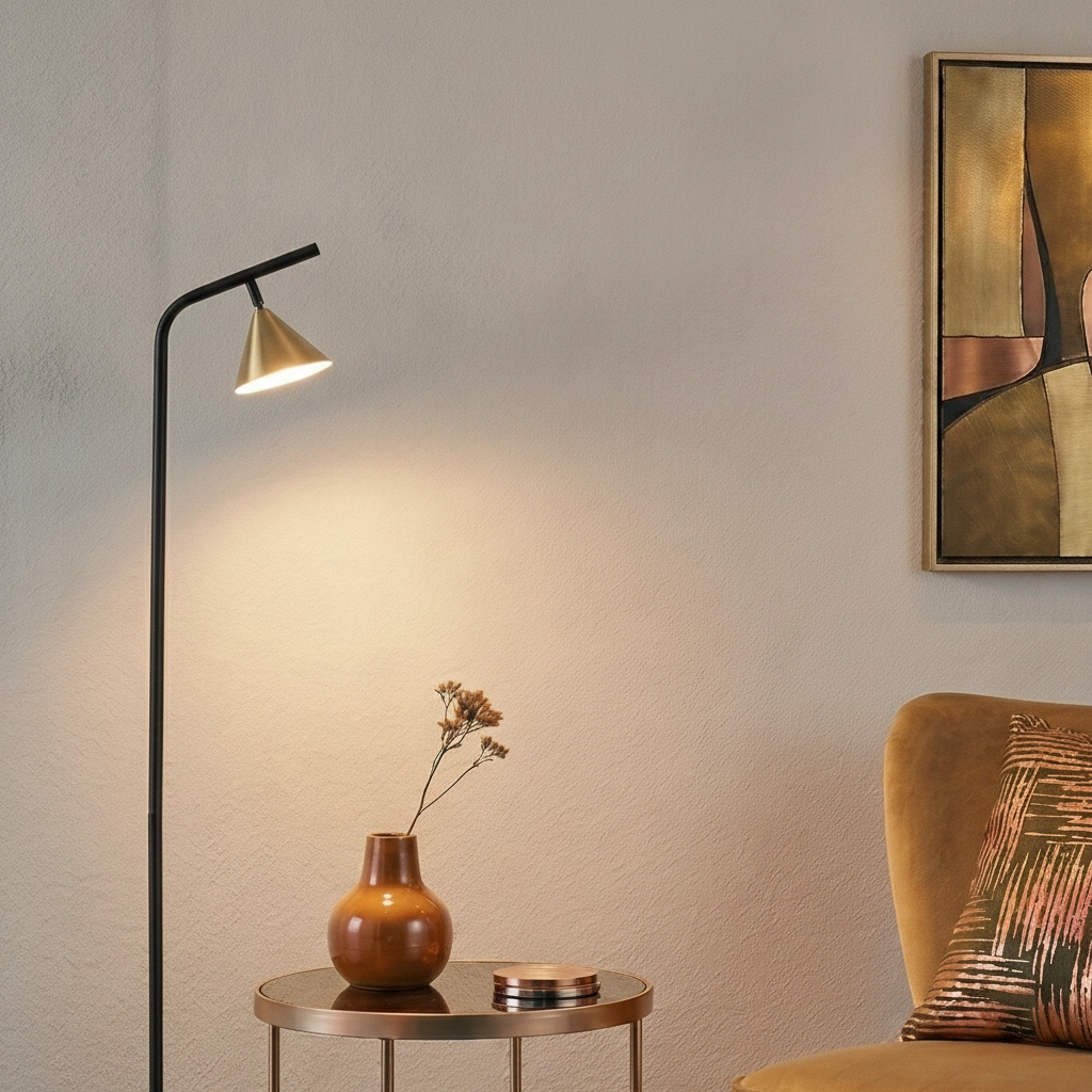 Floor lamp Conico black with gold